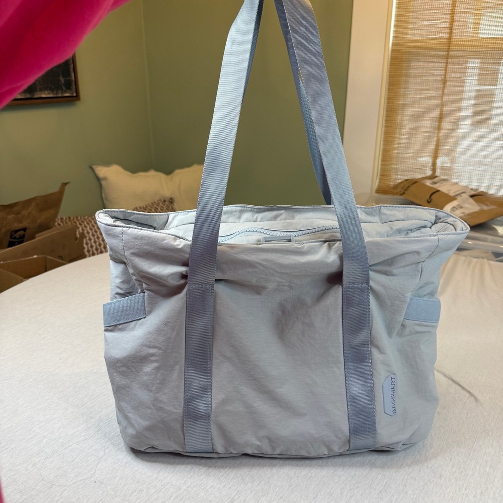 Bagsmart Light‎ blue pilates Gym Tote Bag Yoga Mat Strap Travel Carryall Large - Picture 2 of 7